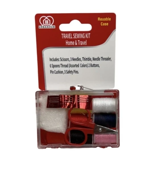 TRAVEL SEWING KIT REUSABLE CASE