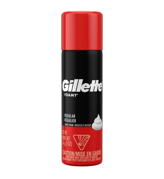 GILLETTE REGULAR SHAVE FOAM 2 OZ