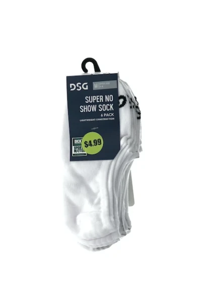 SUPER NO SHOW SOCKS 6 PACK
