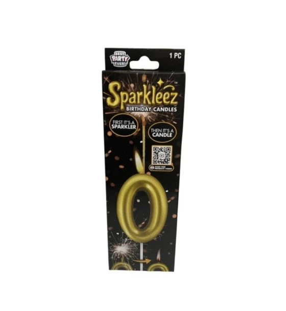 #0 SPARKLEEZ BIRTHDAY CANDLE