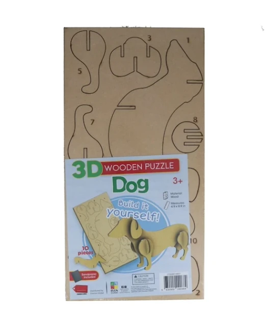 3D WOODEN PUZZLE DOG