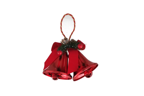 BELL DUO W/ DECOR 8CM 2JB RED