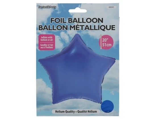 Dark Blue Star Shape Foil Mylar Balloon