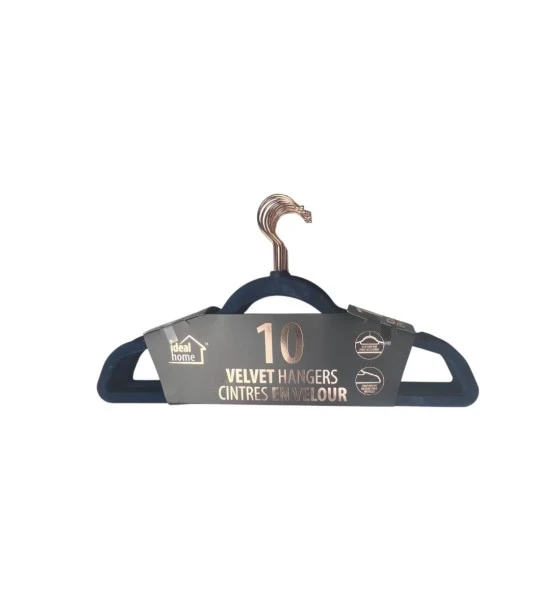 NAVY BLUE VELVET HANGERS 10 PACK