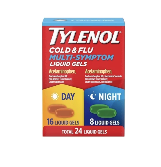 TYLENOL COLD AND FLU LIQUID GELS 24 COUNT