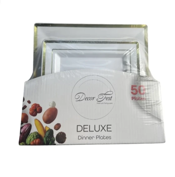 DELUXE DINNER 50 PLATES GOLD