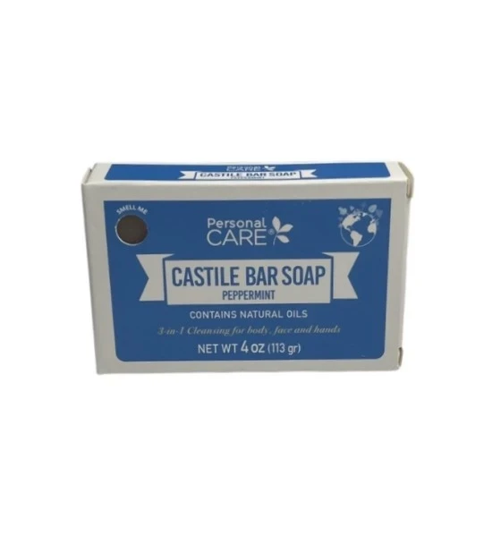 CASTILE BAR SOAP PEPPERMINT 4 OZ