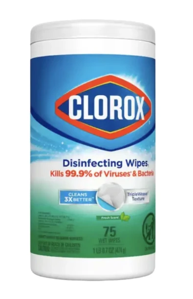 CLOROX DISINFECTING WIPES 1 POUND 75 WET WIPES