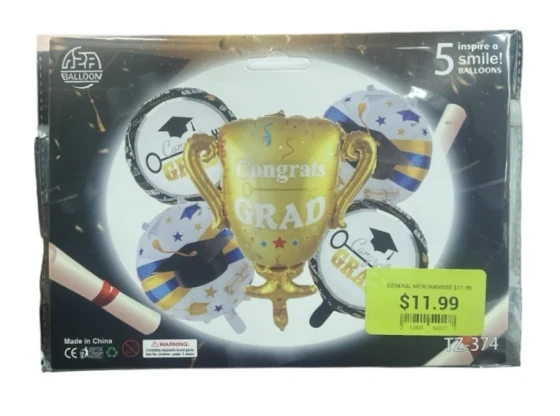 CONGRATS GRAD BALLOON SET 5 COUNT