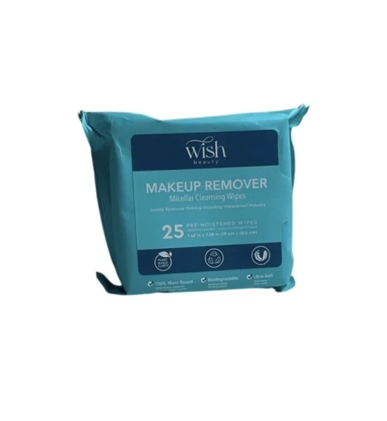 MAKEUP REMOVER MICELLAR CLEANSING WIPES 25 COUNT