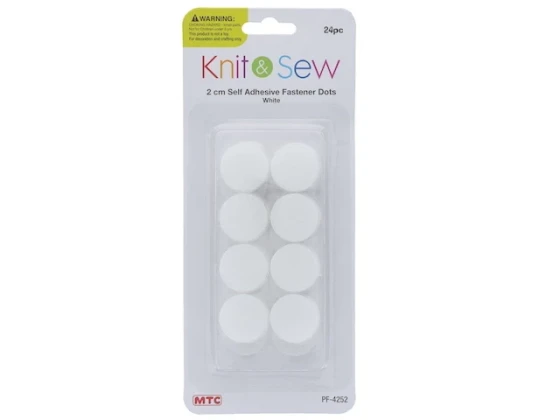 FASTENER DOTS-WHITE 2PC
