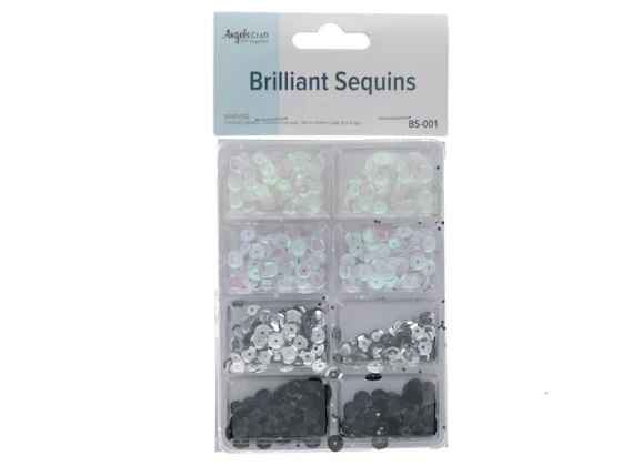 BRILLIANT SEQUINS BLACK WHITE XXX