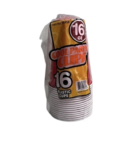 COOL PARTY CUPS 16 PACK 16 OZ