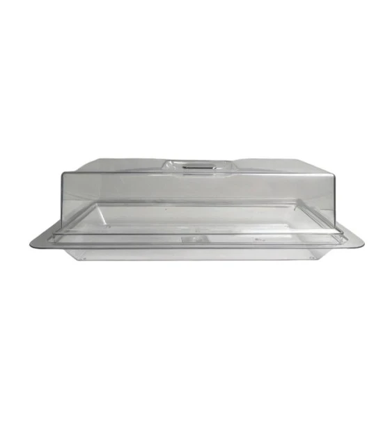 PLASTIC RECTANGLE TRAY WITH COVER