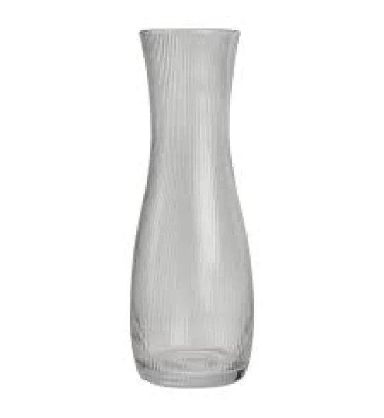 GLASS VASE RIBBED 30 CM