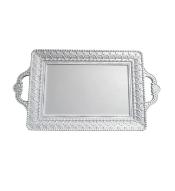 WHITE RECTANGLE TRAY