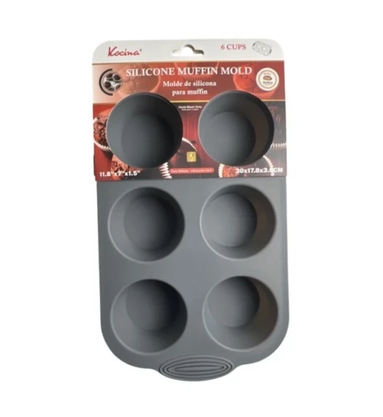 SILICONE MUFFIN MOLD 6 CUPS