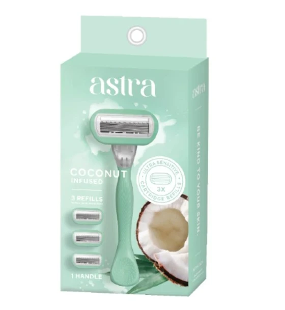 ASTRA RAZOR COCONUT 3 REFILLS