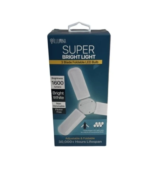 SUPER BRIGHT LIGHT 3 BLADE FOLDABLE LED BULB