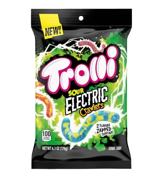 TROLLI SOUR ELECTRIC CRAWLERS 6.3 OZ