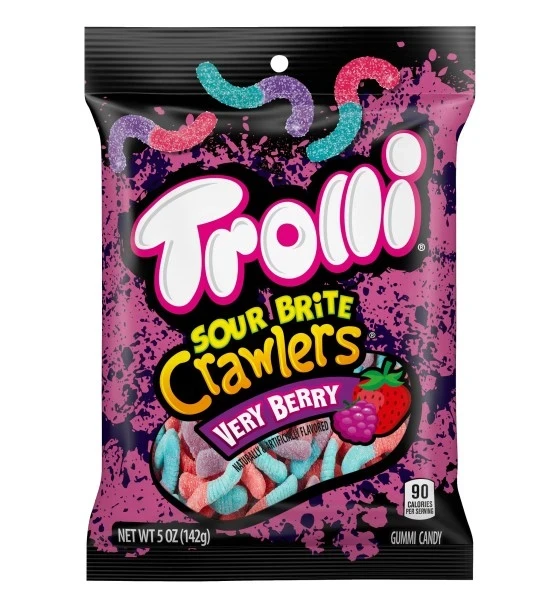 TROLLI SOUR BRITE CRAWLERS VERY BERRY 5 OZ