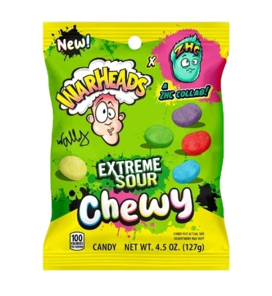 WARHEADS EXTREME SOUR CHEWY 4.5 OZ