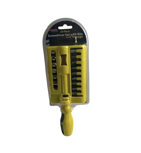 SCREWDRIVER SET WITH BITS 20 PCS