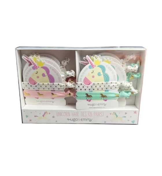 UNICORN HAIR TIES 8 PACK