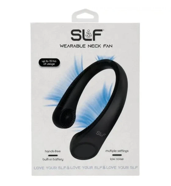 BLACK SELF WEARABLE NECK FAN