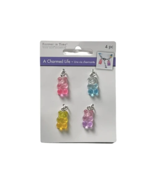 2.49 ASSORTED CHARMS 4PC BEAR