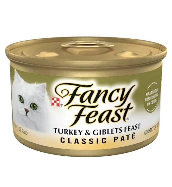 FANCY FEAST TURKEY AND GIBLET FEAST CAT FOOD