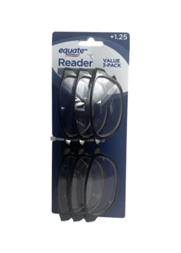 3 PACK READING GLASSES +1.25