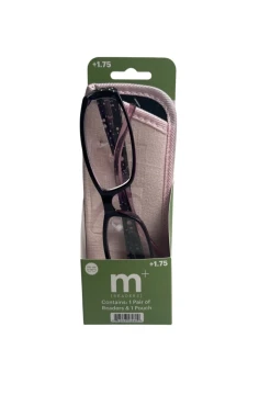 READING GLASSES AND POUCH +1.75