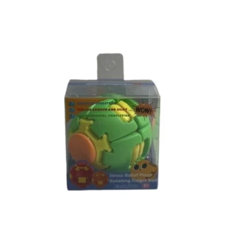 STRESS RELIEF PRESS ROTATING FIDGET BALL