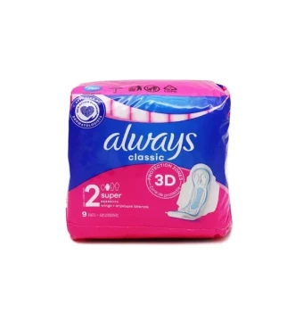 ALWAYS CLASSIC PAD 3D 9 COUNT