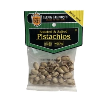 2.49 ROASTED AND SALTED PISTACHIOS 2 OZ