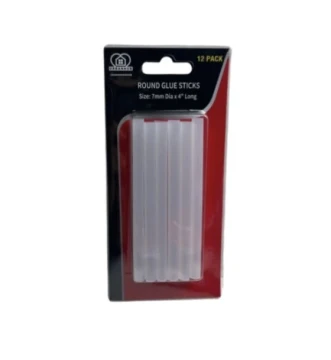 ROUND GLUE STICKS 12 PACK 7 MM DIA X 4 INCH LONG