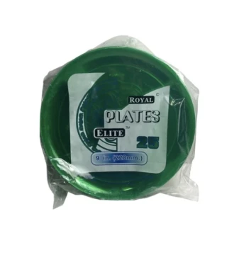 GREEN PLATES 6 INCH 25 PACK