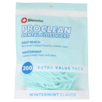 BIO SWISS PRO CLEAN DENTAL FLOSS PICKS 200 PACK