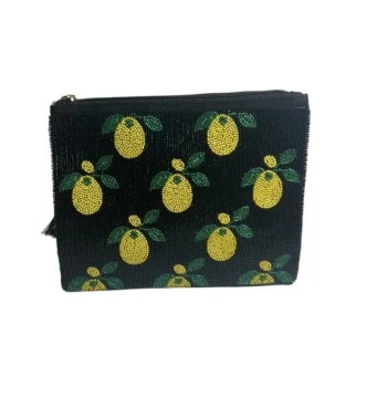 BLACK POUCH WITH LEMON