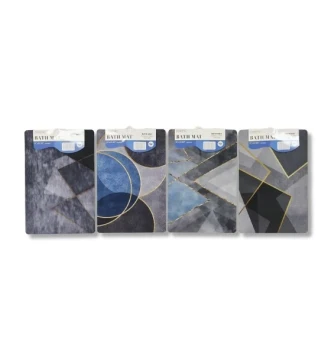 BATH MAT 15 X 22.83 INCH GEOMETRIC PRINT DIATOMITE