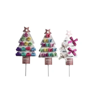 SCUNCI MIN CLAW CLIPS 14 PCS CHRISTMAS
