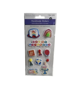 2.49 BIRTHDAY 3D HANDMADE STICKERS