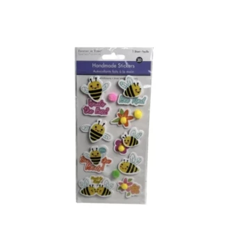 2.49 BEE KIND HANDMADE STICKERS 3D
