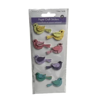 CHICKADEE 3D PAPER CRAFT STICKERS