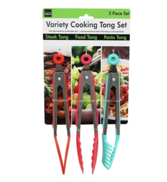 VARIETY COOKING TONG SET 3 PACK