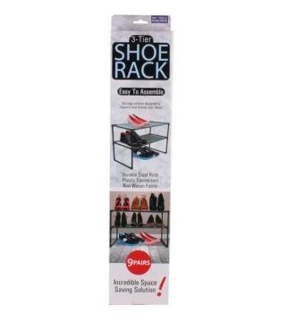 SHOE RACK 3 TIER 9 PAIRS