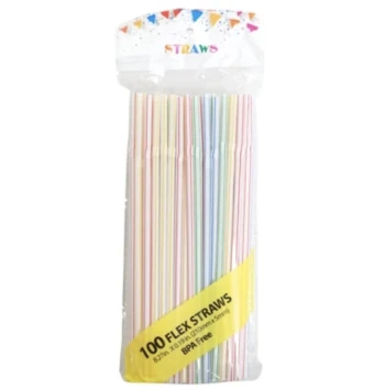 100 COUNT FLEX STRAWS