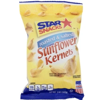 STAR SNACKS ROASTED AND SALTED SUNFLOWER KERNELS