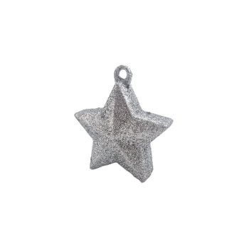 GLITTER SILVER STAR BRIGHT FOIL BALLOON WEIGHT